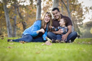 family in park